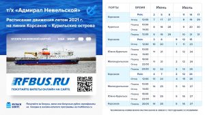 Расписание теплохода Адмирал Невельской